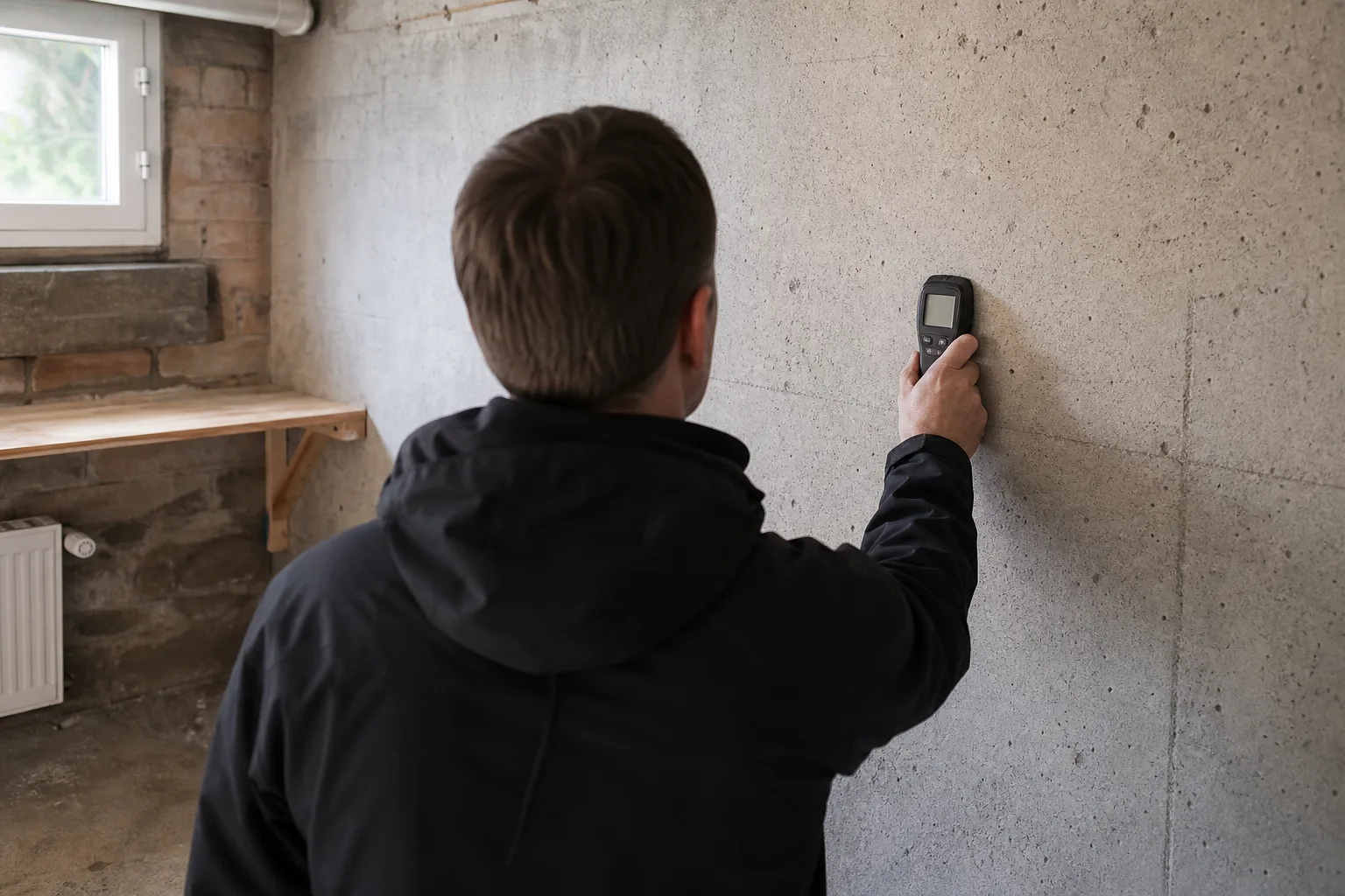 Mätpunkter och anteckningar inför en undersökning av ett hus