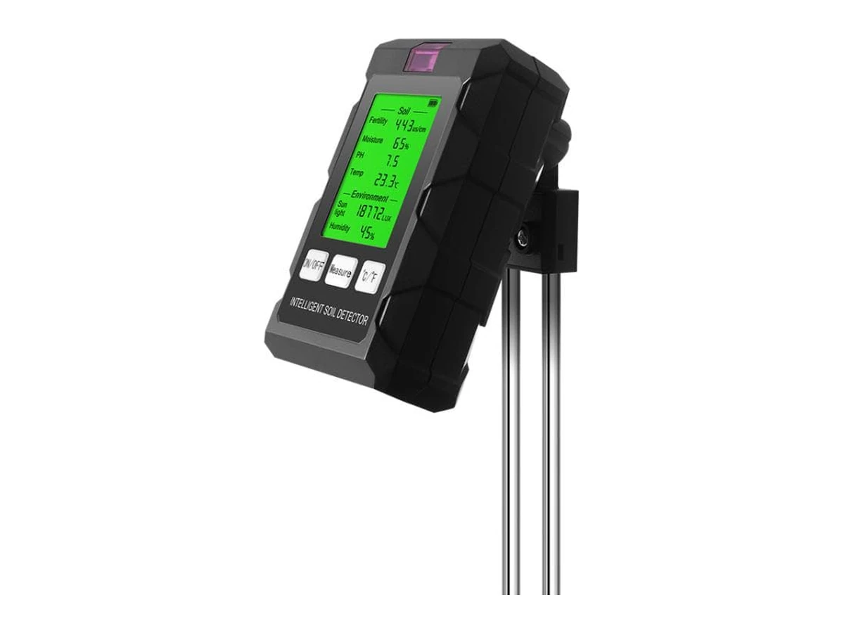 Jordtestare 6-i-1 med vridbar display